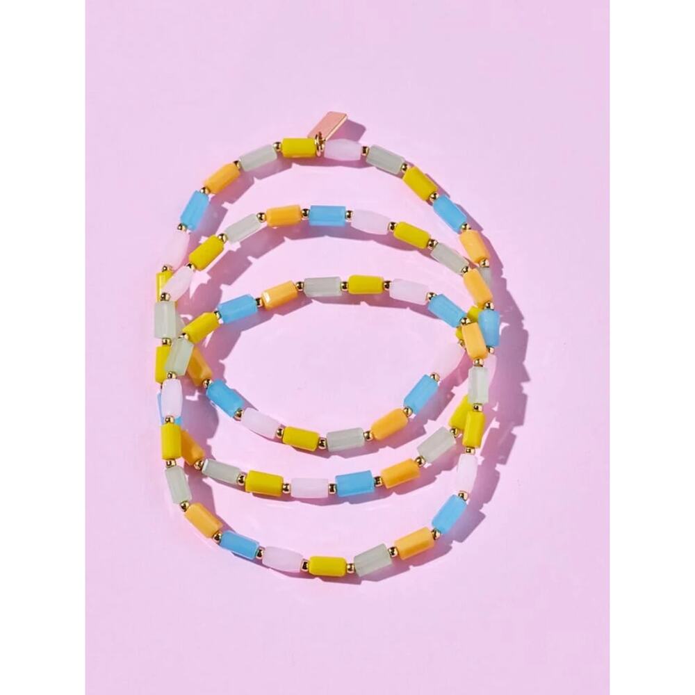 Pura Vida Neon Lights Stretch Bracelet 3 Pack NEW - Picture 4 of 4